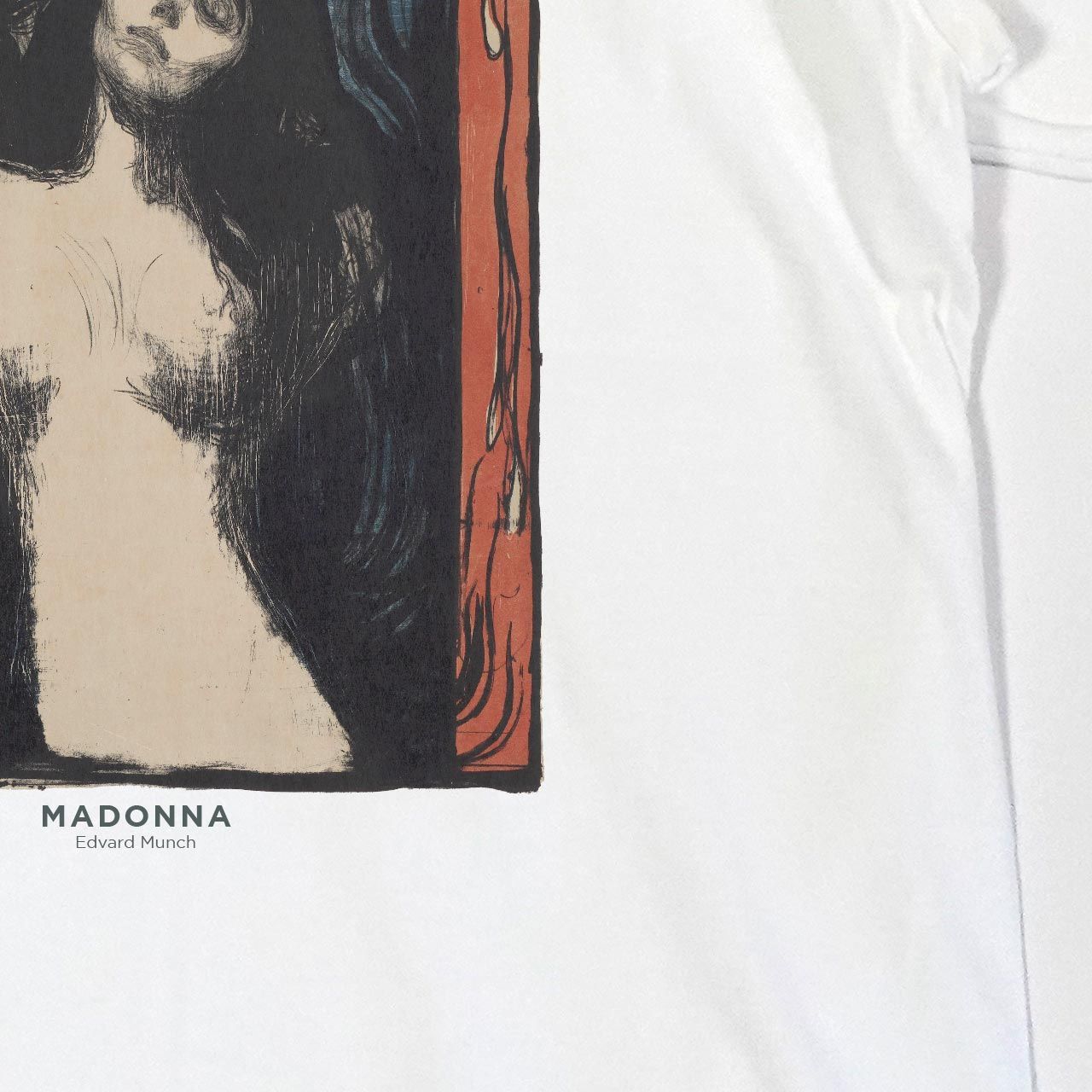 マドンナ / エドヴァルド・ムンク 半袖 Tシャツ ホワイト GILDAN