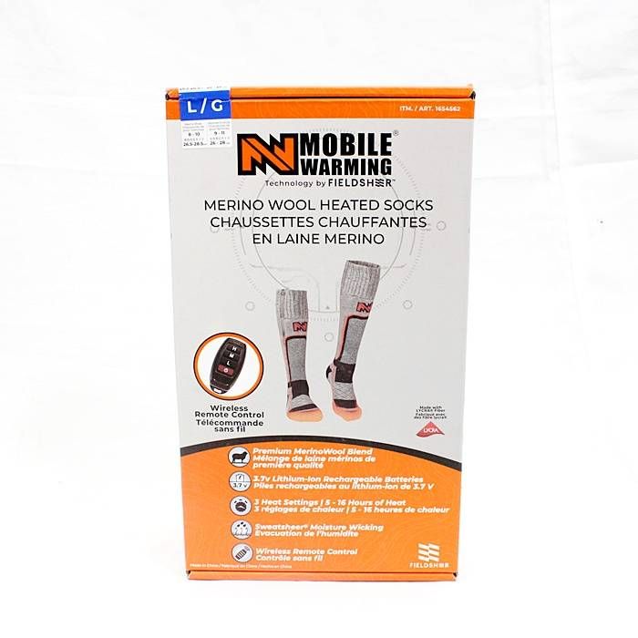 フィールドシアー バッテリー充電式 メリノウール 電熱ソックス サイズ L