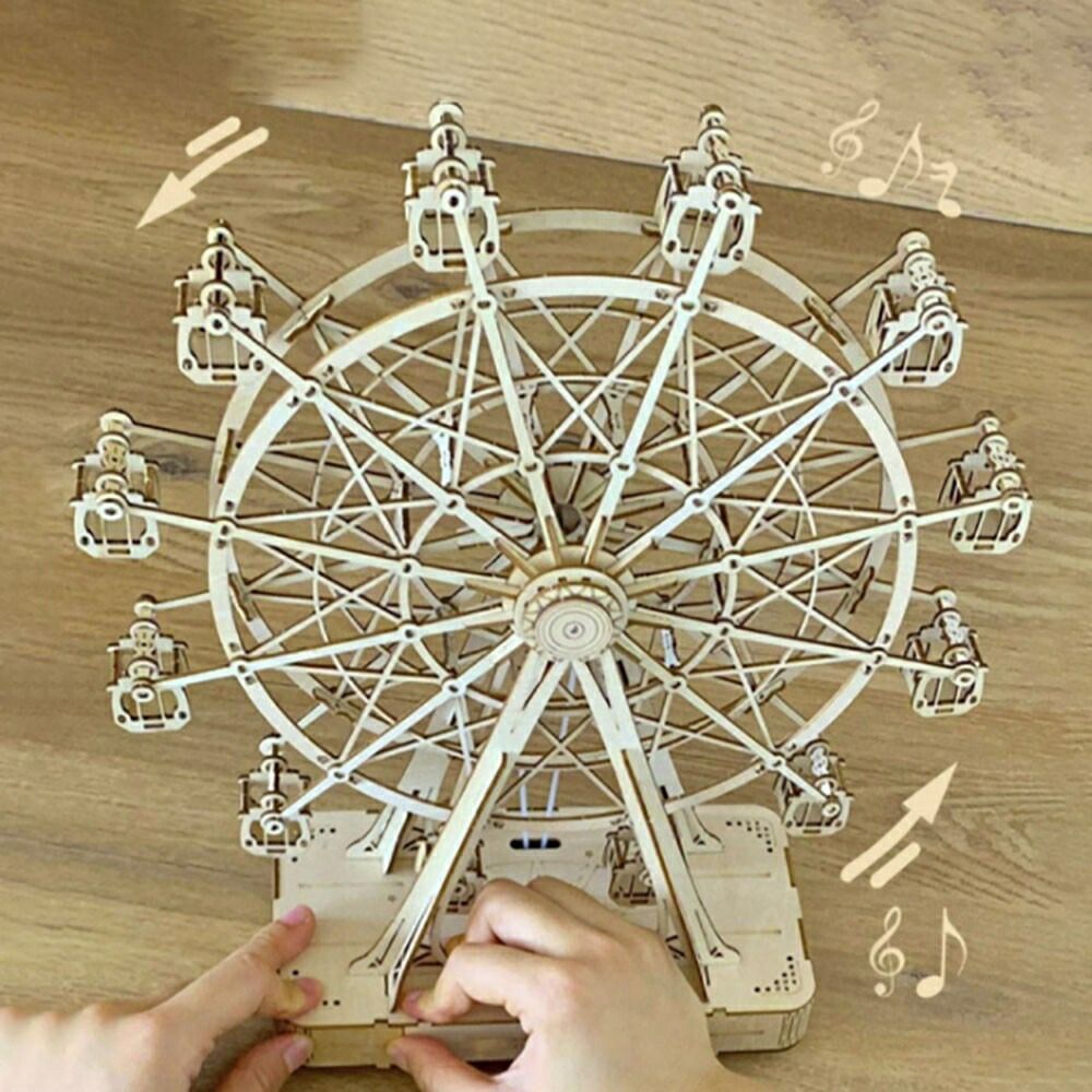 玩具 観覧車 立体パズル 遊園地 テーマパーク DIY 木 木製