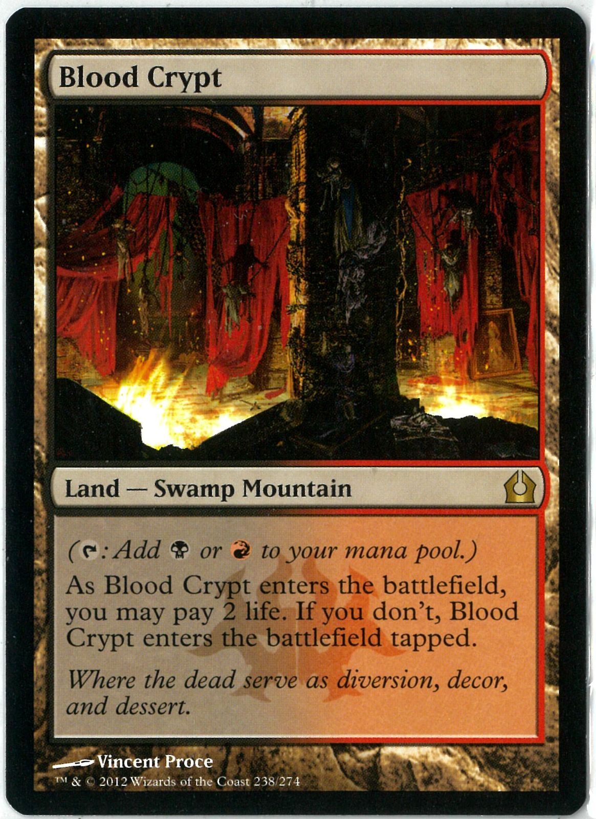 血の墓所　旧枠　FOIL 英語　MTG MTG/英語版/血の墓所/Blood Crypt/ラヴニカへの回帰/RTR238
