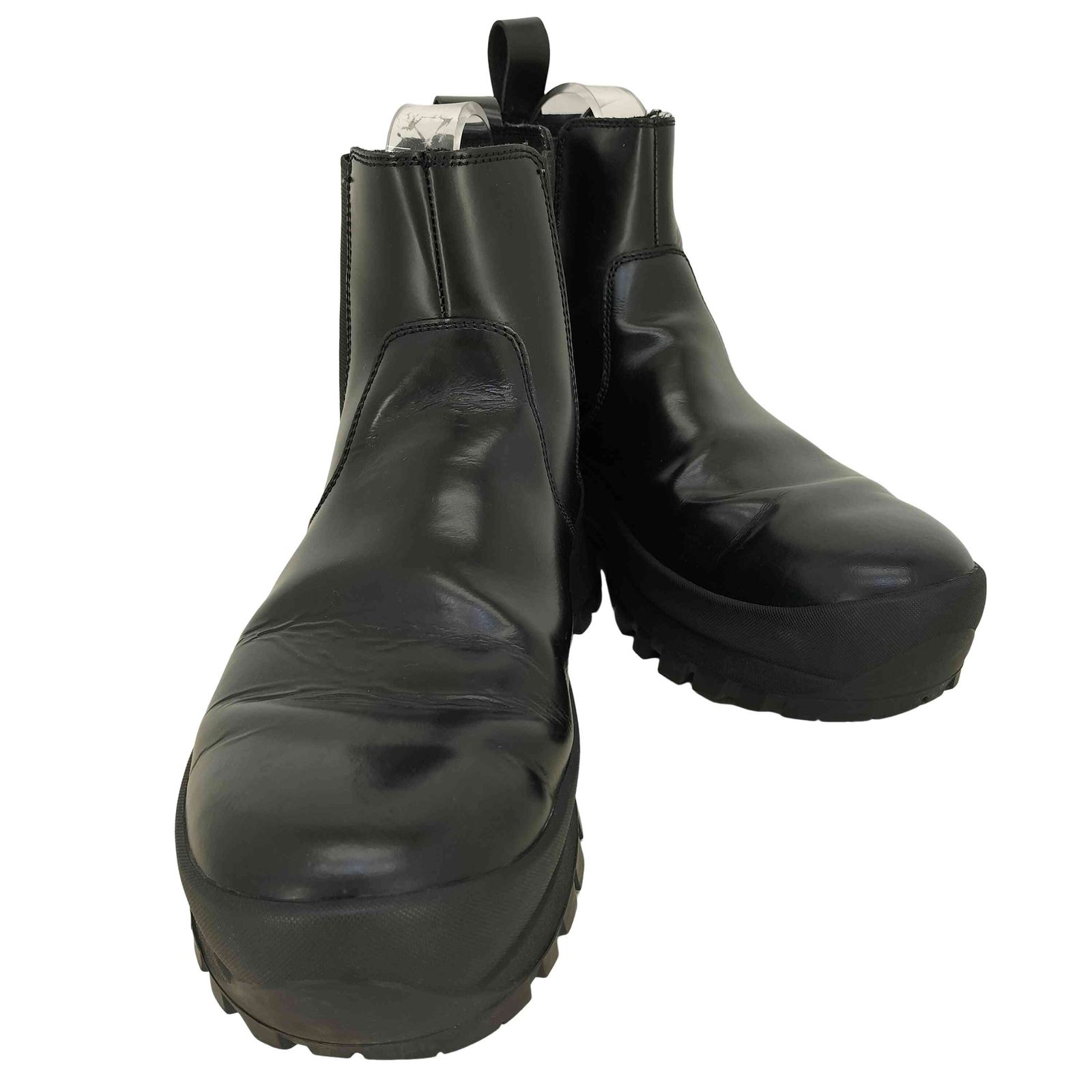 ザラ ZARA VIBRAM レザーチェルシーアンクルブーツ メンズ JPN