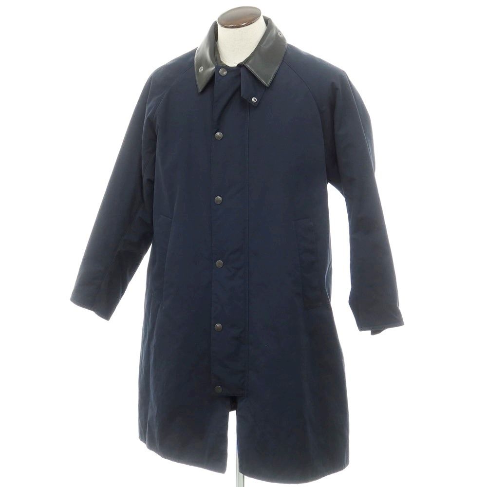【中古】バブアー Barbour 中綿 ステンカラーコート ネイビーxブラック【サイズ40】【メンズ】