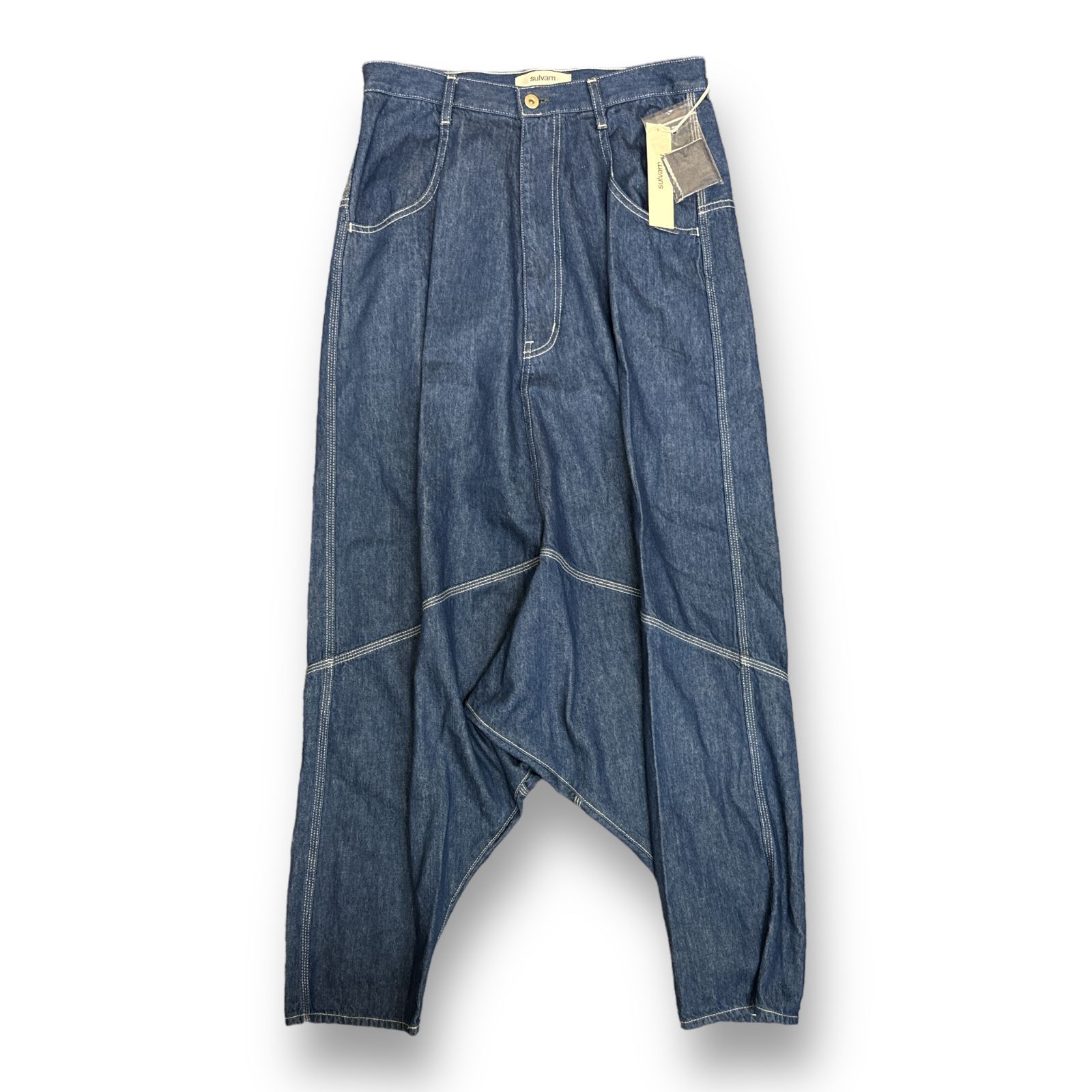 定価62700円 新品 sulvam 23SS DENIM SARROUEL PANTS サルエルパンツ デニム ジーンズ サルバム インディゴ  SR-P05-080