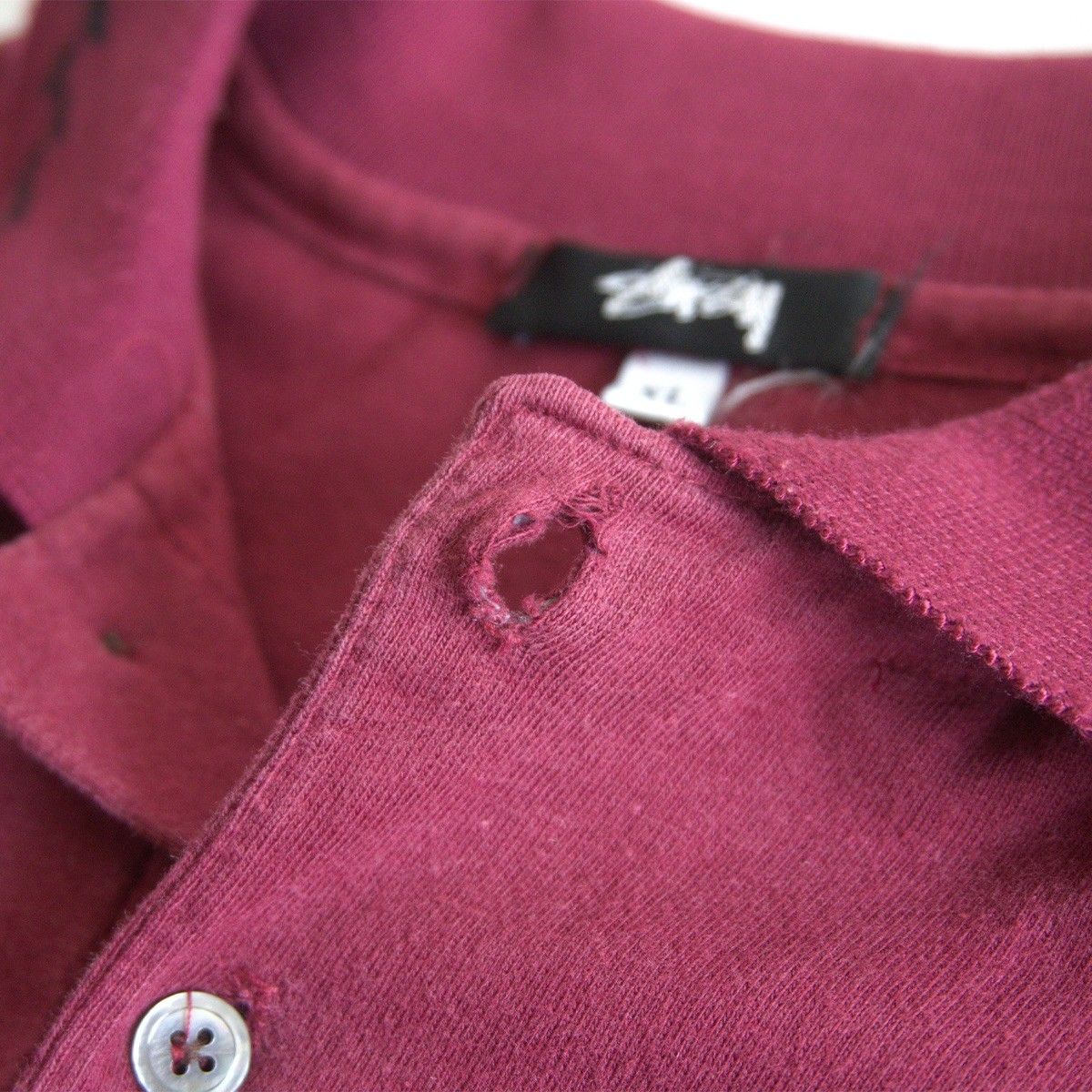 80s/USA製】OLD STUSSY【ロングスリーブ ポロシャツ】XL ステューシー