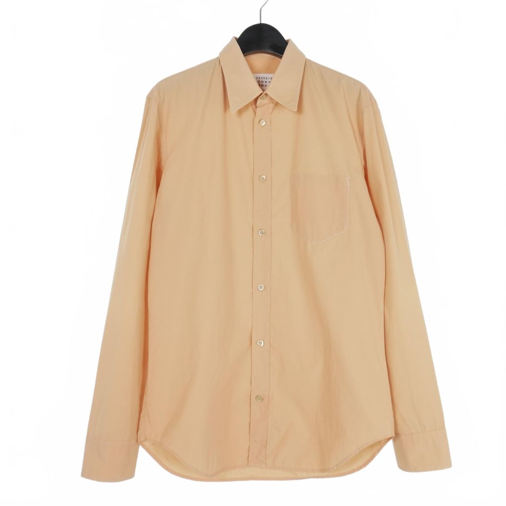メゾンマルジェラ Maison Margiela 19SS フェイクポケット シャツ 長袖 39 オレンジ S30DL0428