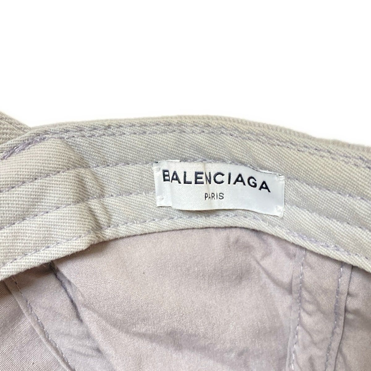 BALENCIAGA(バレンシアガ) キャップ L58美品 ライトグレー ロゴ