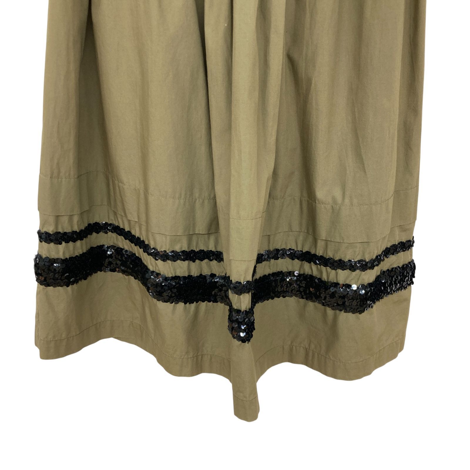 tricot COMME des GARCONS カーキ ロング フレアスカート M レディース