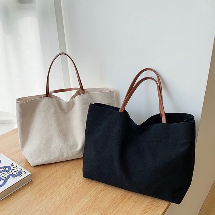 シンプル 無地 キャンバス トートバッグ 人気 定番 大きめ ベジバッグ 