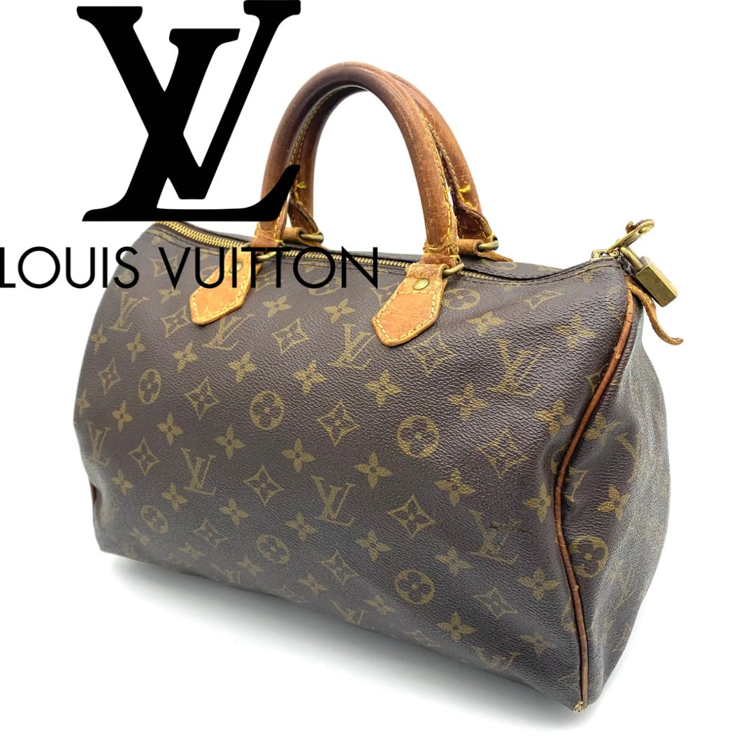 LOUIS VUITTON スピーディ30 モノグラム ハンドバッグ PVC ミニ
