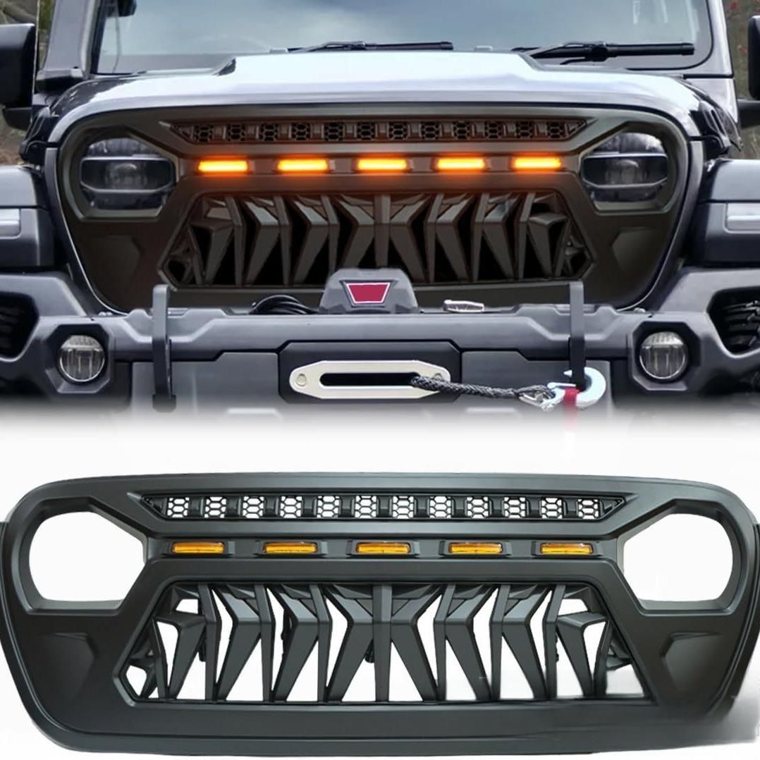 JEEP JLラングラー 18-23年対応 フロントグリル 反逆者スタイル 中網カスタム|5.14