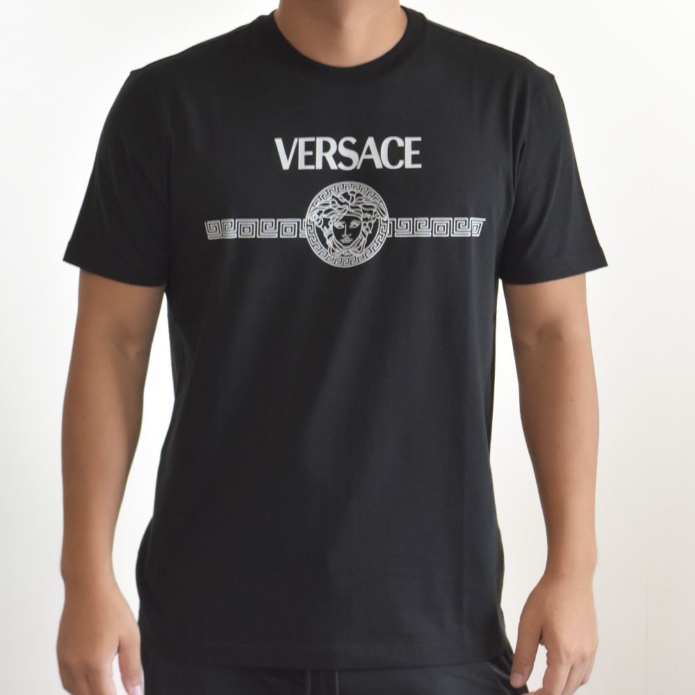 ヴェルサーチ Tシャツ メンズ 半袖 ブランド ロゴ メデューサ クルー