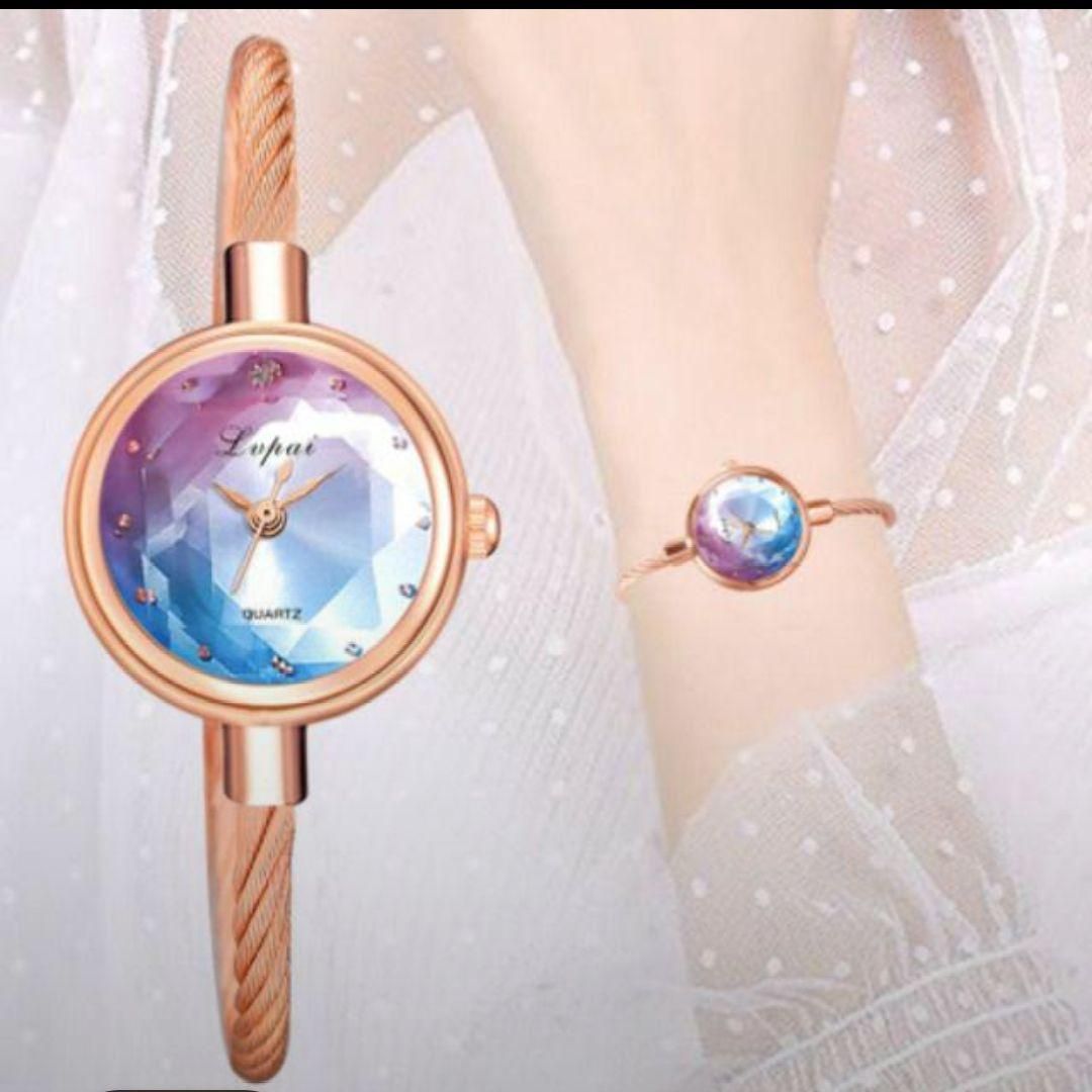 超人気♡レディース♡腕時計♡ブルー&ピンク クォーツ - メルカリ
