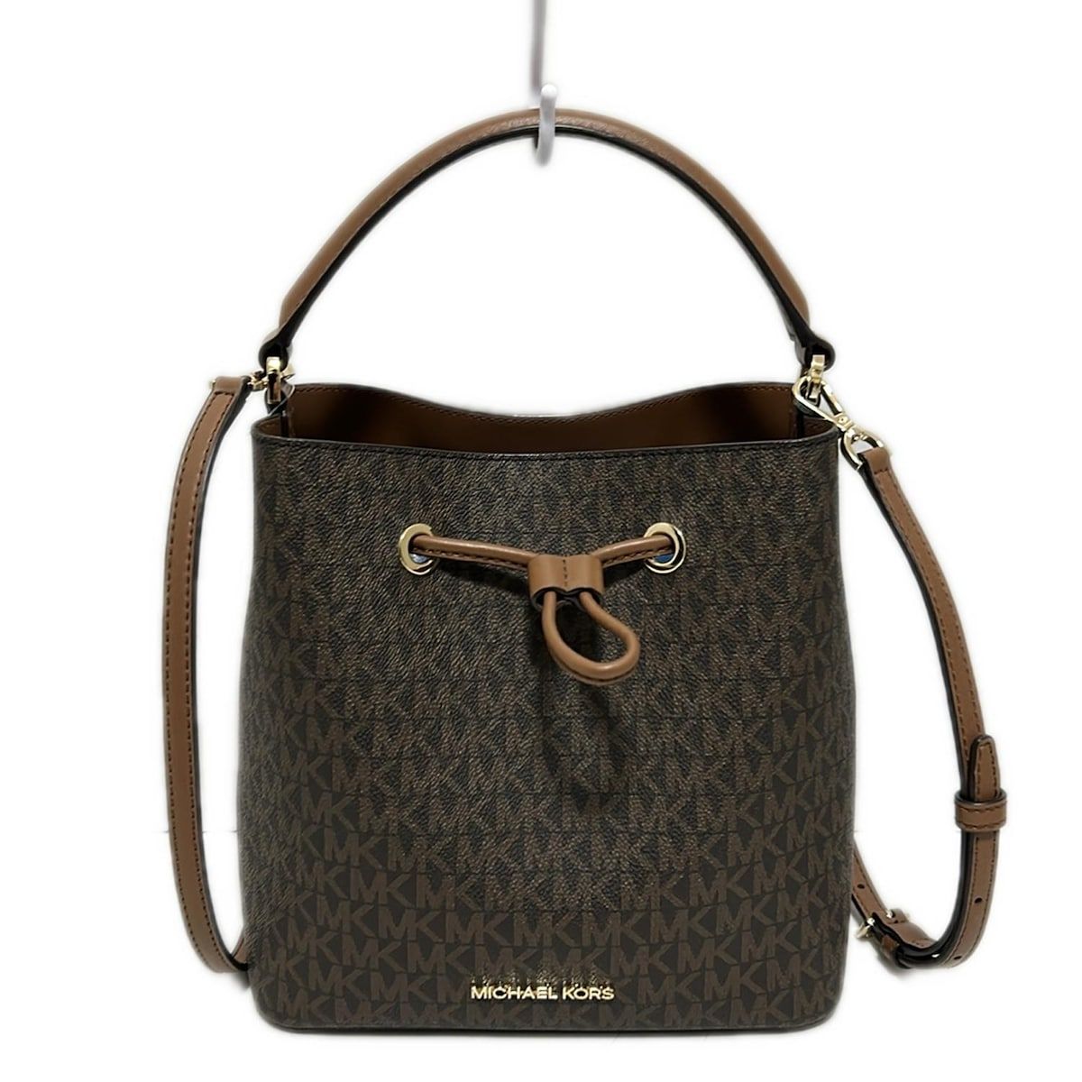MICHAEL KORS マイケルコース ハンドバッグ - ダークブラウン×ブラウン レザー
