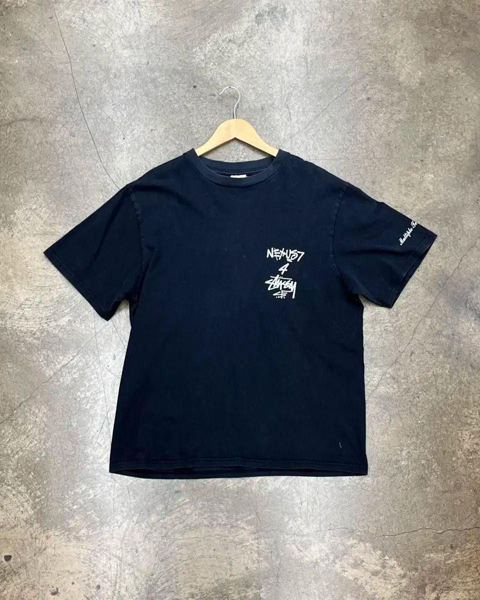 ヴィンテージ STUSSY(ステューシー) 黒 スウェット 半袖Tシャツ