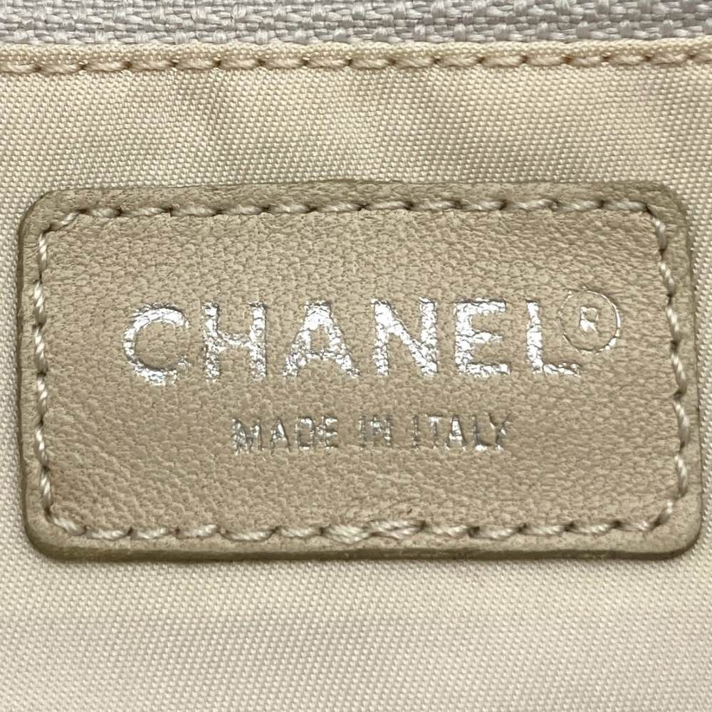 シャネル ニュートラベルライン リュックサック デイパック ショルダーバッグ 2way ベージュ レザー ナイロン レディース CHANEL USED