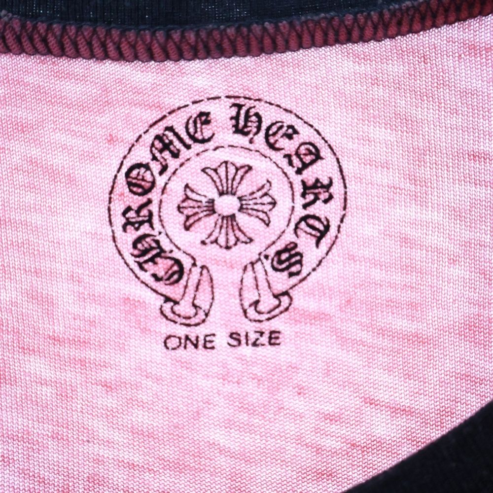 クロムハーツ　キッズ　七分ラグラン袖 CHROME HEARTS (クロムハーツ) クロスプリント ラグラン 七分丈 クルー