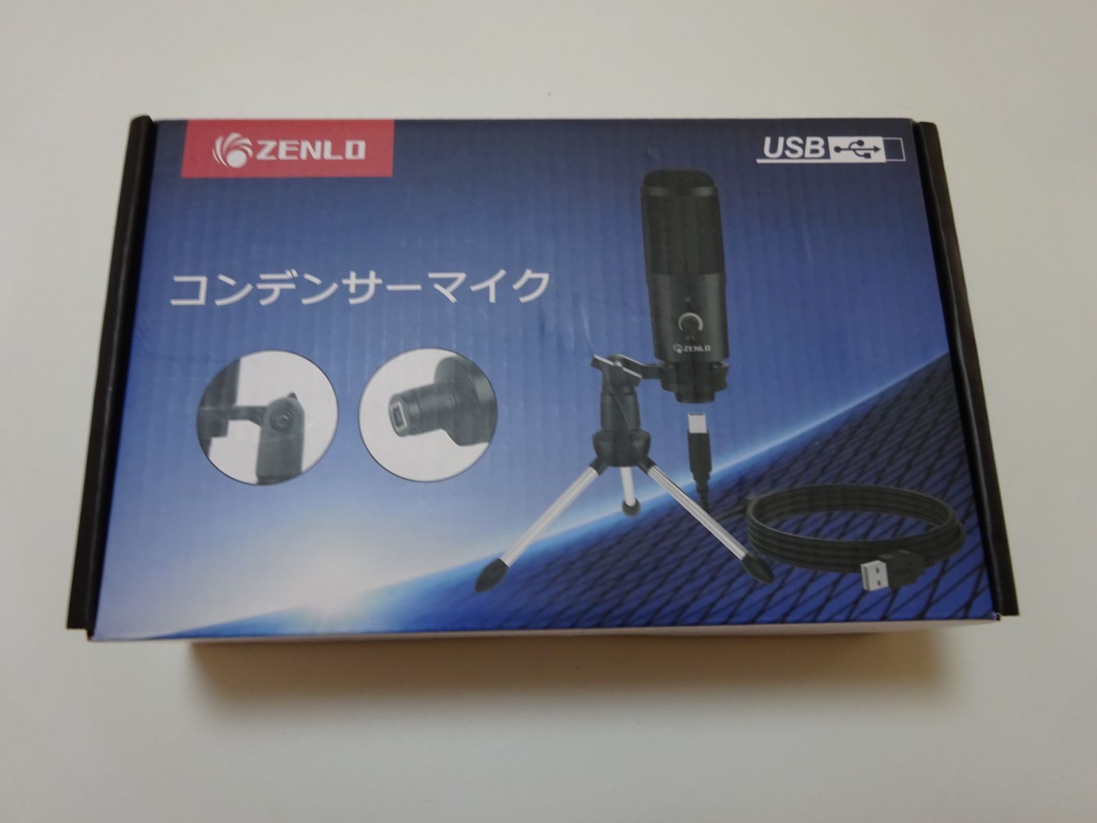 ZENLO コンデンサーマイク USBマイク PC用マイク 録音マイク 単一指向