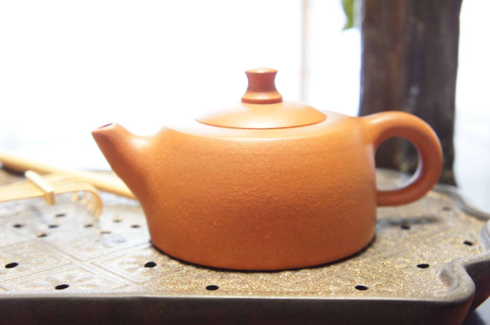 漢の柿べたの茶壺