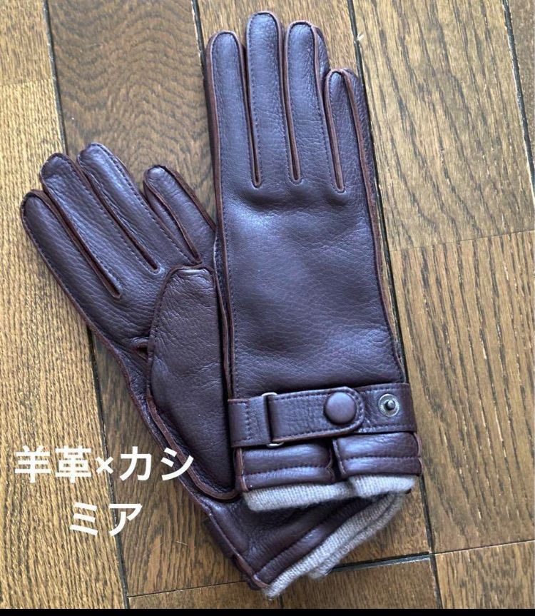 フィレンツェ人気グローブ店『MARTELLI』グローブ●ダークブラウン×グレー