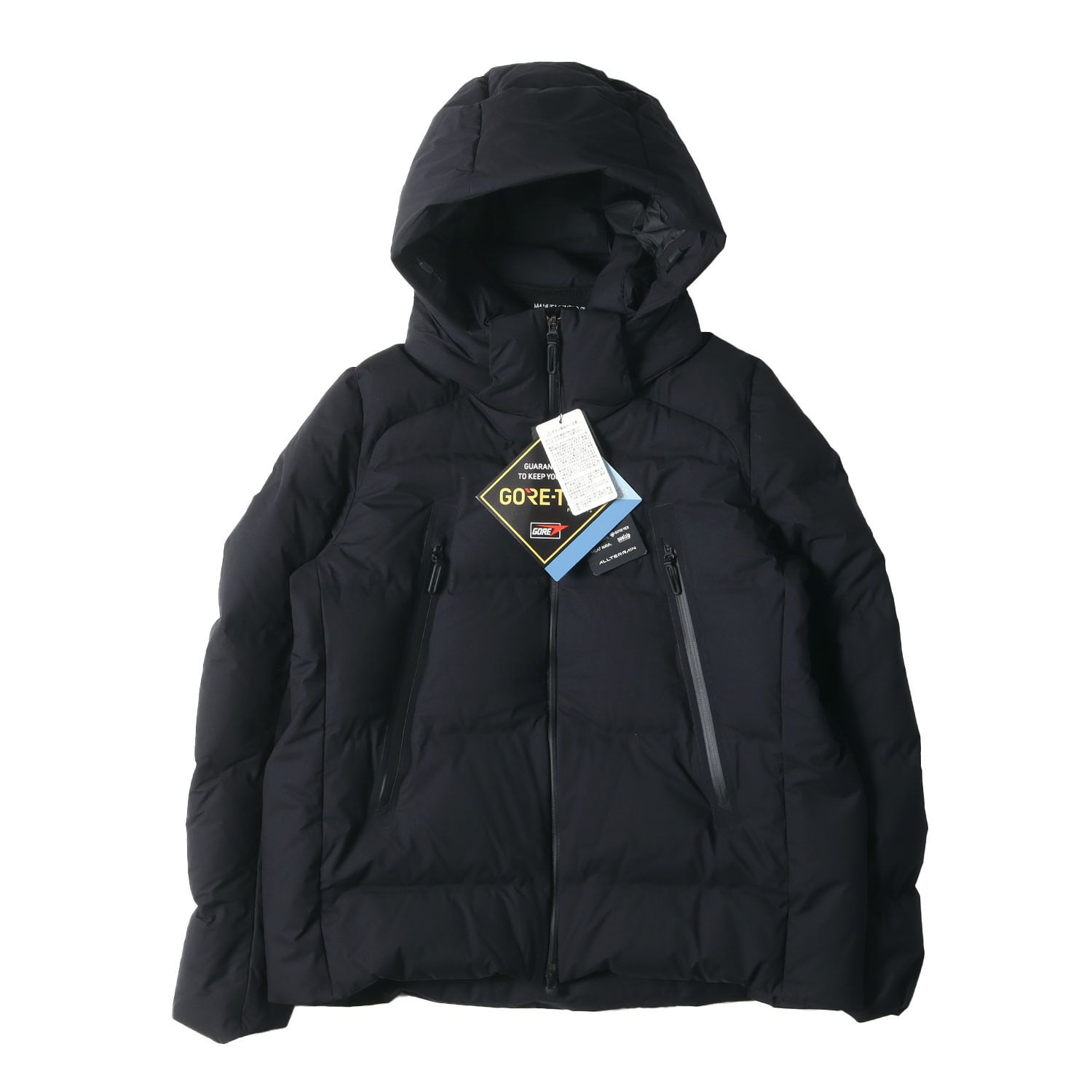 新品 DESCENTE デサント ジャケット サイズ:JP M 水沢ダウン ハイネック リップストップ ダウンジャケット (GORE-TEX AMBIT DAMUGK34U) / ALLTERRAIN ブラック 黒 アウター ブルゾン 日本製【メンズ】
