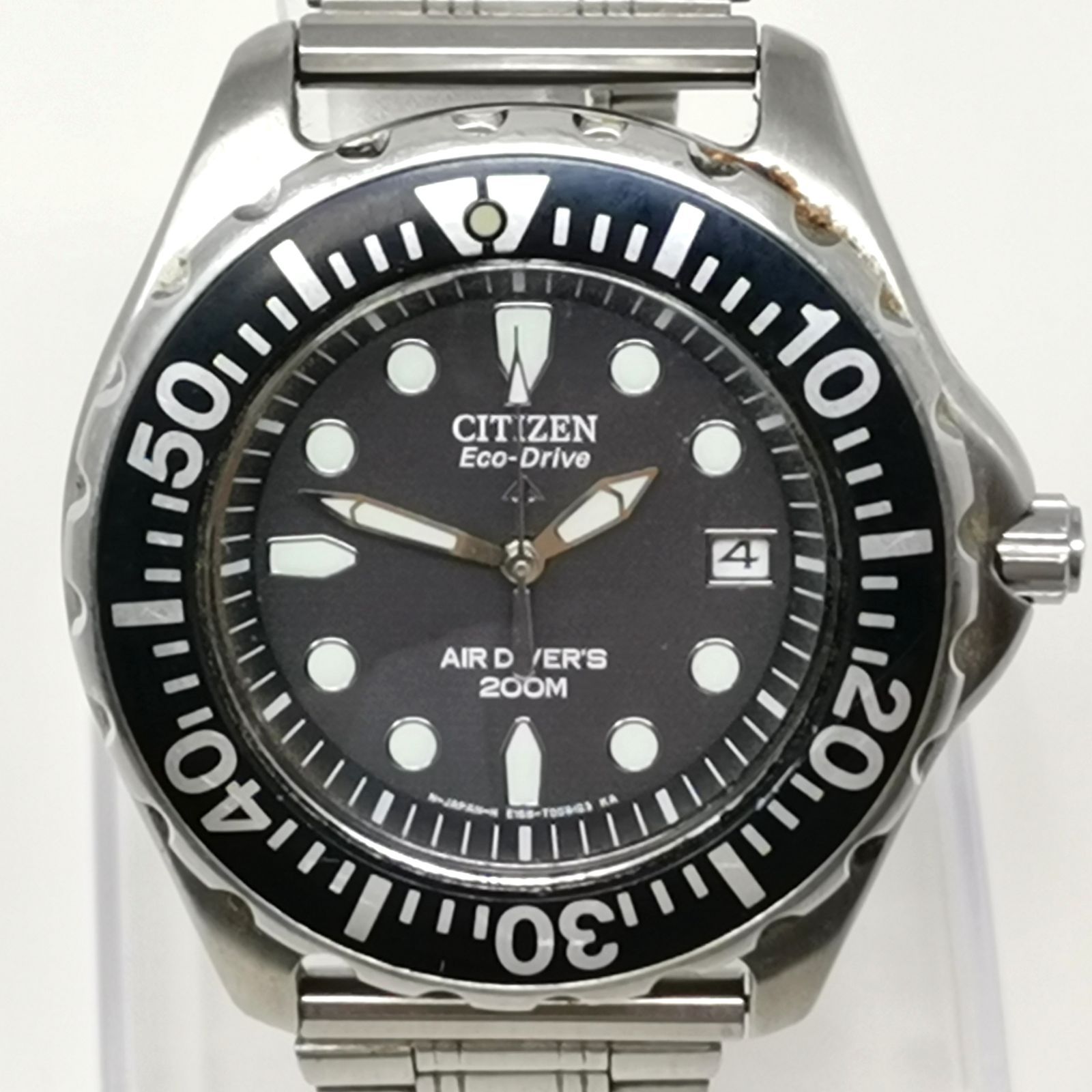 極美品 CITIZEN Eco-Drive ダイバーズウォッチ 200m 稼動品 Citizen Eco-Drive ダイバーズウオッチ 200 ブラック