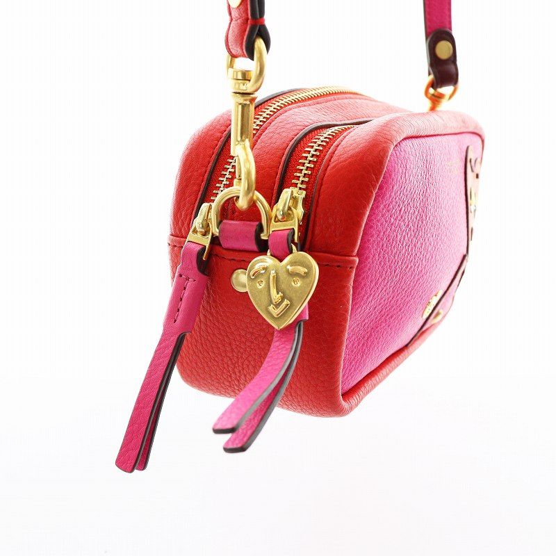 トリーバーチ TORY BURCH ペリー パッチワーク ハーツ ミニ バッグ perry patchwork heart mini bag  ショルダーバッグ クリスマスコレクション レザー ロゴ ハート ピンク 赤 レッド □GY18 /MQ - メルカリ