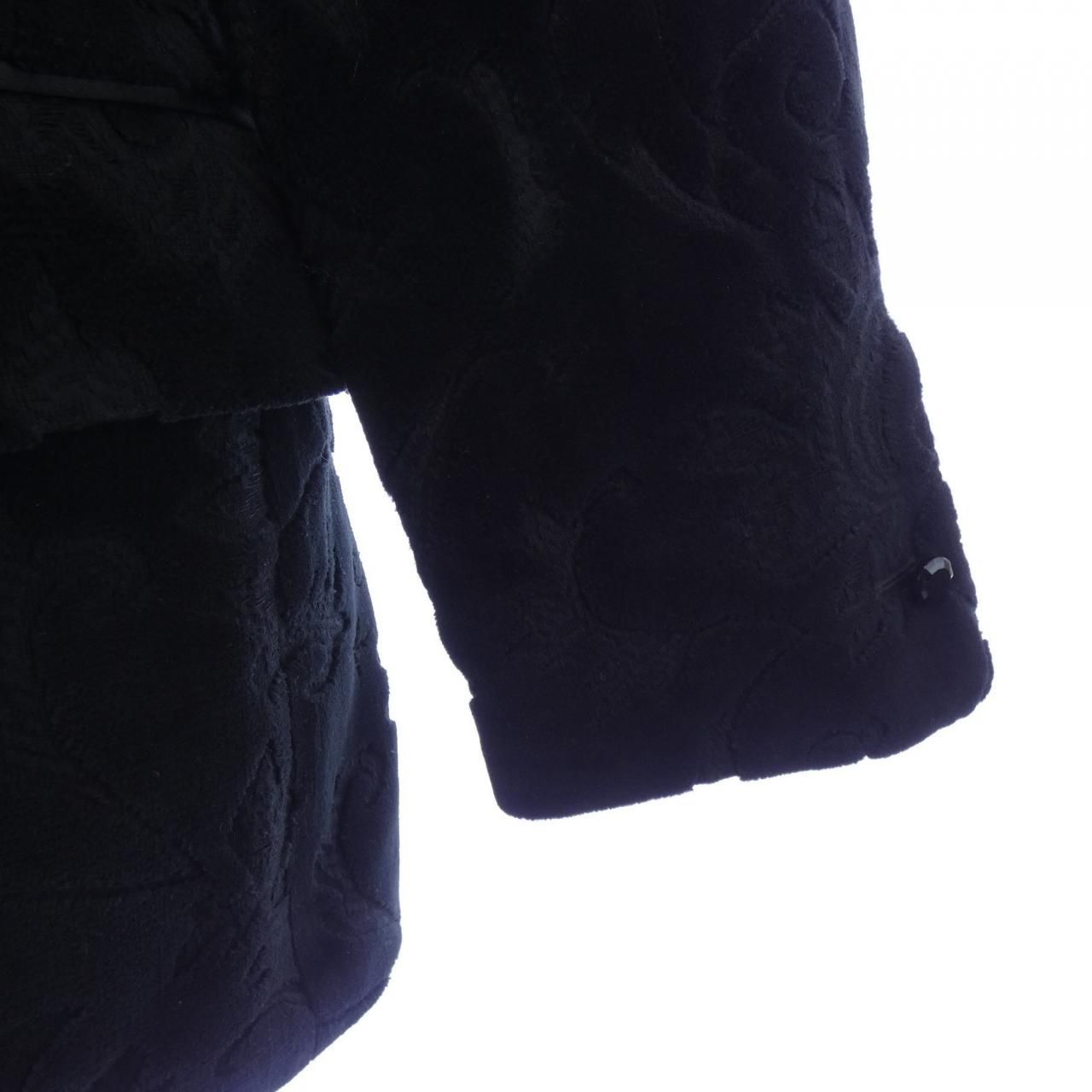 超美品!! YSL イヴサンローラン ノーカラー ツイード ジャケット 38 セール】 ミックスヤーンツイード ノーカラージャケット （ノー