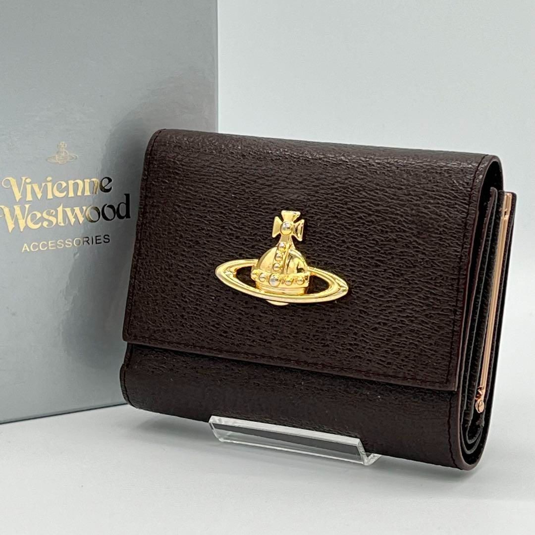 希少極美品】箱付き ヴィヴィアンウエストウッド 三つ折り財布 ユニ