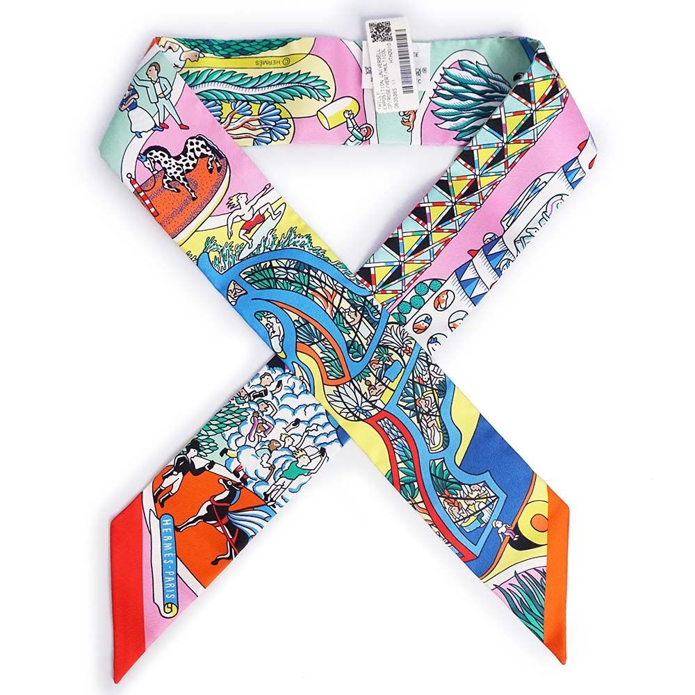 エルメス ツイリー EXPOSITION UNIVERSELL 万国博覧会 リボン スカーフ