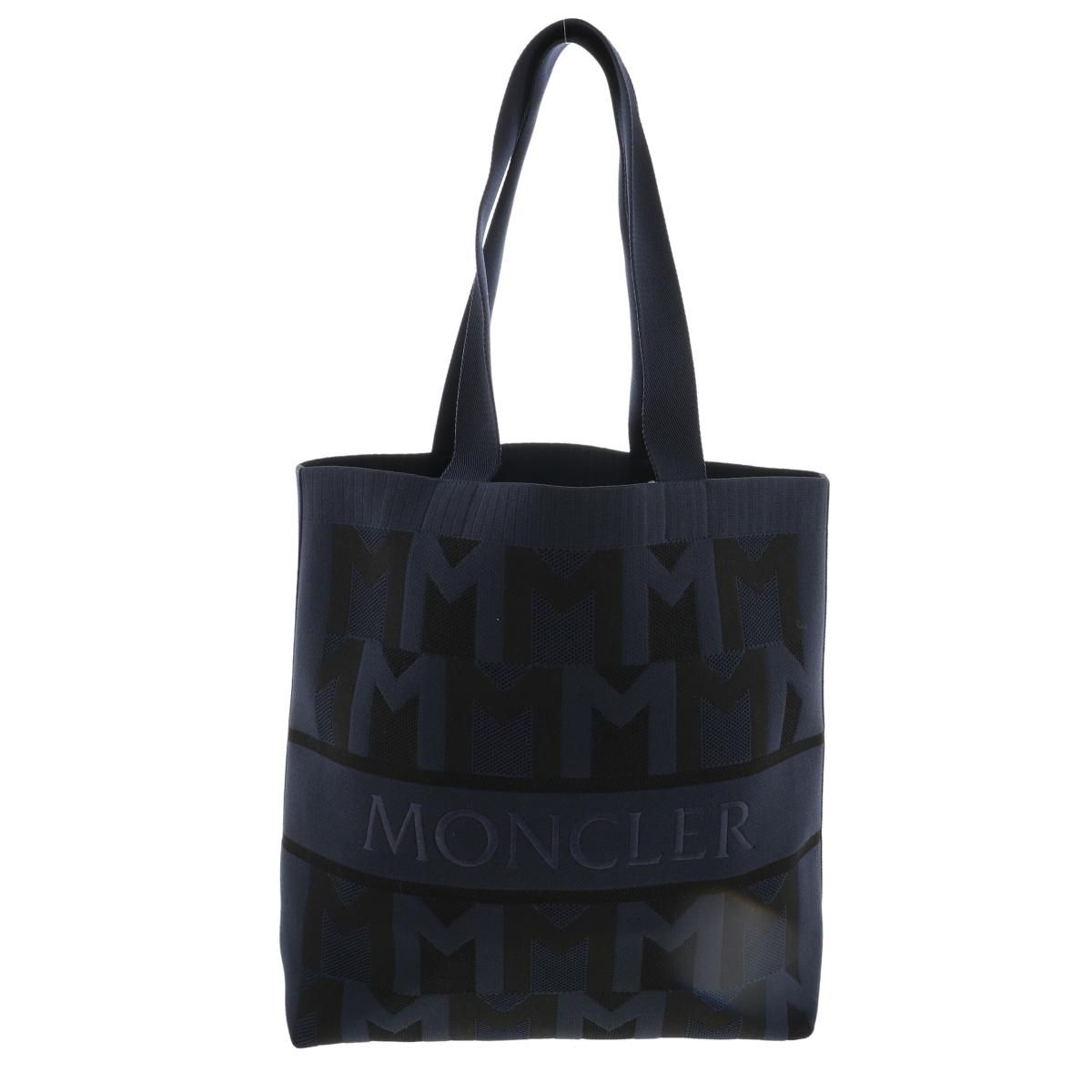 MONCLER モンクレール MONOGRAM モノグラム トートバッグ 5D00009 ハンドバッグ ネイビー Navy used A