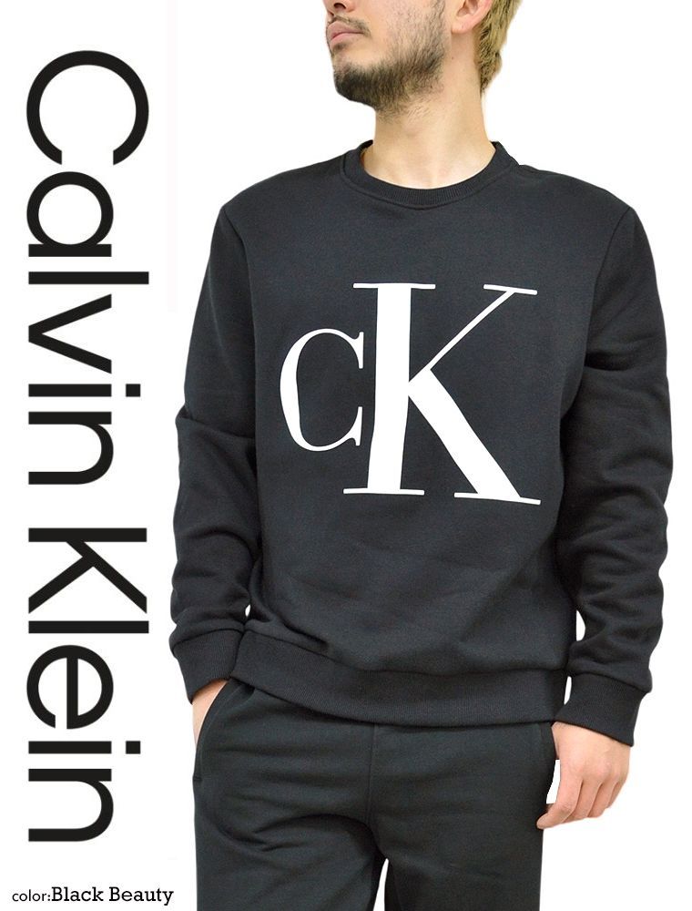 CALVIN KLEIN カルバン・クライン モノグラムロゴフリースクルーネック