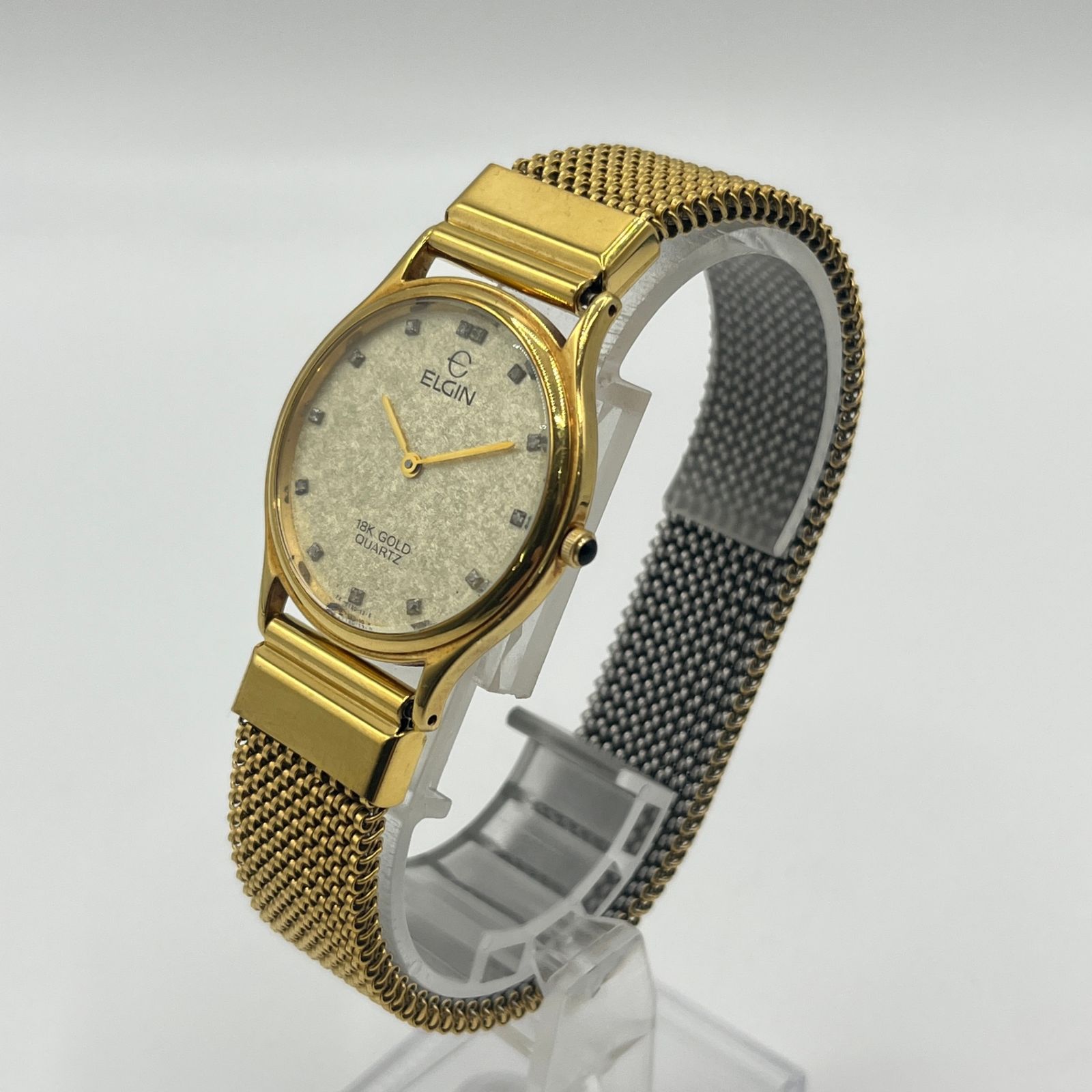 ELGIN エルジン 腕時計 2針クオーツ 18K 刻印 造幣局 ホール