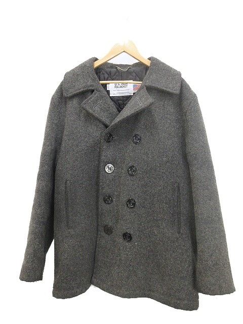 本格派！SCHOTT PEA JACKET US.740N USA製キルティング Schott N.Y.C ショット SCHOTT 740 メンズ ウール ダブル
