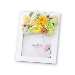 3営業日で発送 ソープフラワー 4カラー ウッドフォトフレーム 24個アソート KF PK PU YE 色指定可 S-179PU 入数 24