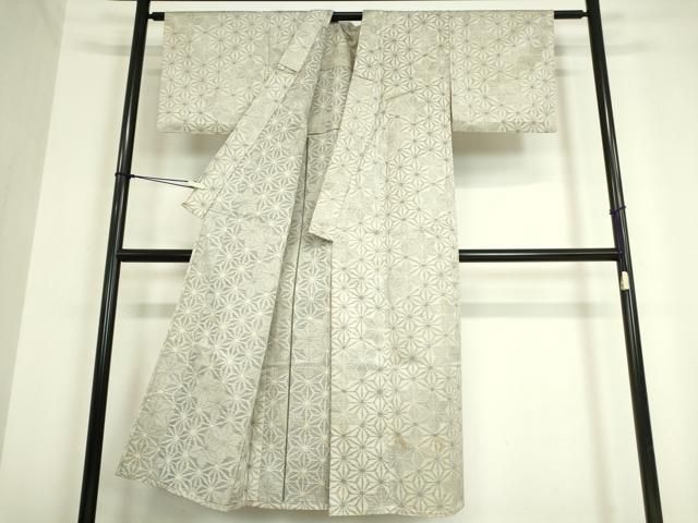 平和屋着物▽上質な紬 単衣 麻の葉文 正絹 逸品 DAAV5179az - メルカリ