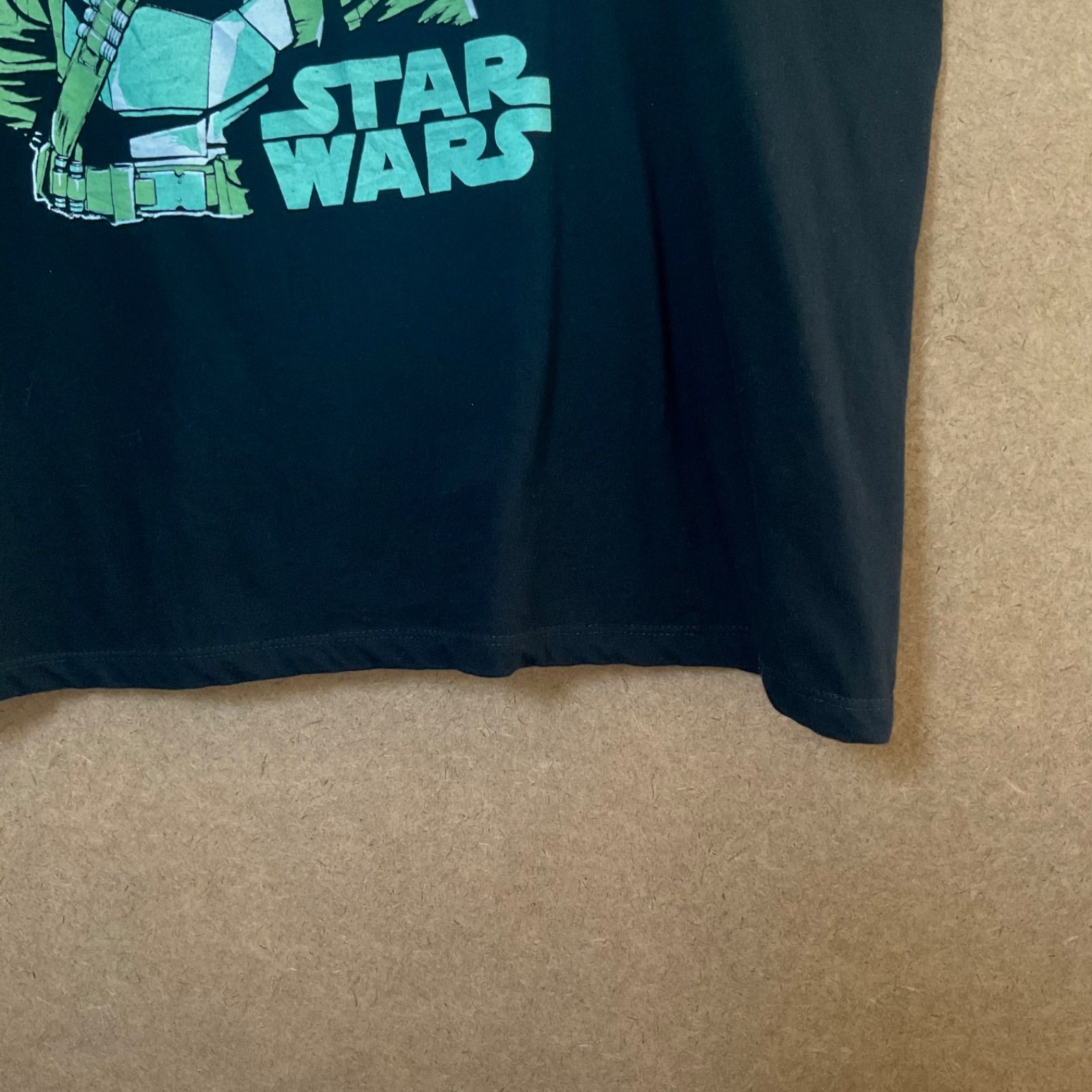 USA輸入古着 スター・ウォーズ マンダロリアンThe Mandalorian ボバフェット ベビーヨーダ　半袖Tシャツ 黒XL