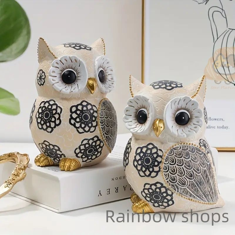 新品未使用】北欧風の樹脂製フクロウ飾り1個 樹脂製フクロウ飾り 新品未使用】北欧風の樹脂製フクロウ飾り1個 樹脂製フクロウ飾り