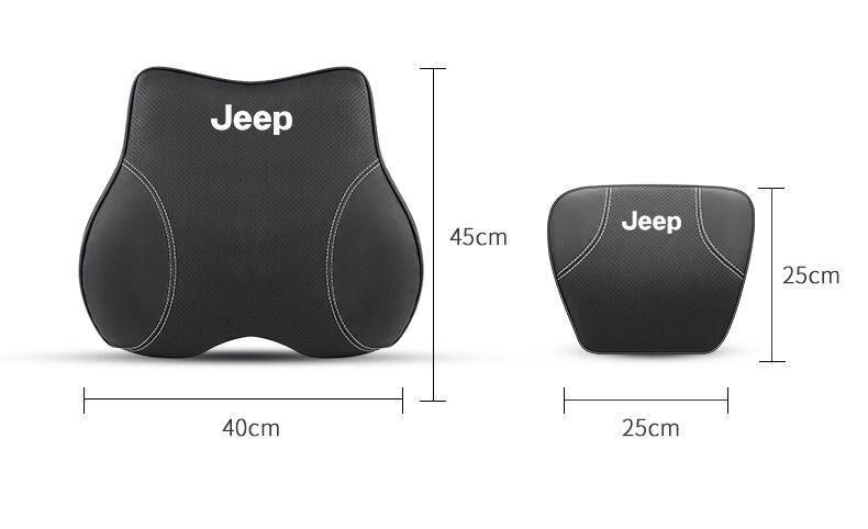 Jeepジープ専用高品質自動車ヘッドレスト腰枕(ヘッドレスト2個＋腰当2個)1 - メルカリ