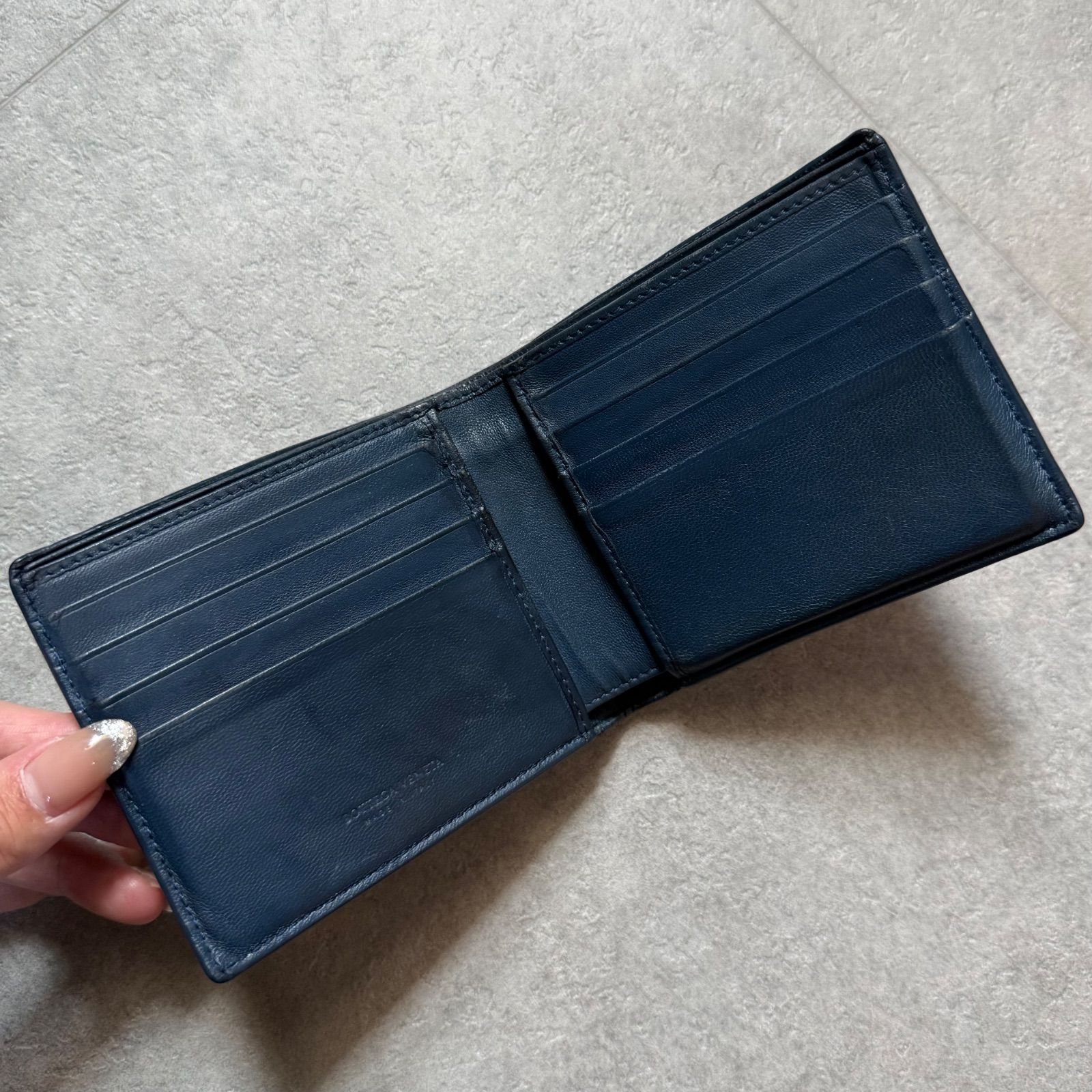 美品 希少 ボッテガ ヴェネタ 二つ折り財布 札入れ クロコダイル 
