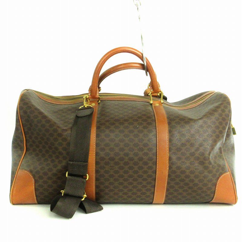 CELINE オールドセリーヌ マカダム柄 2way ボストン・ショルダーバッグ