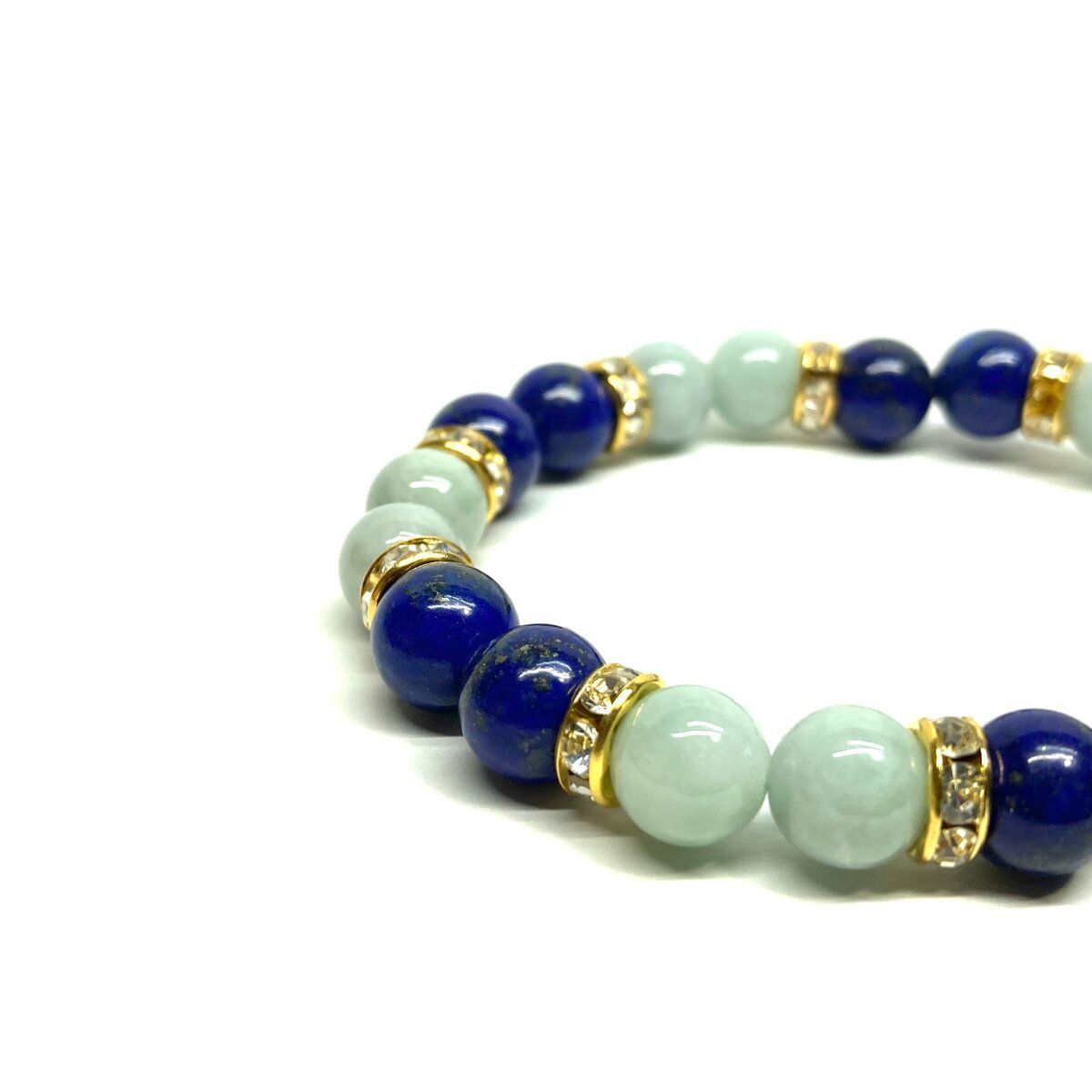ラピスラズリ&ビルマ翡翠 パワーストーン ブレスレット 天然石