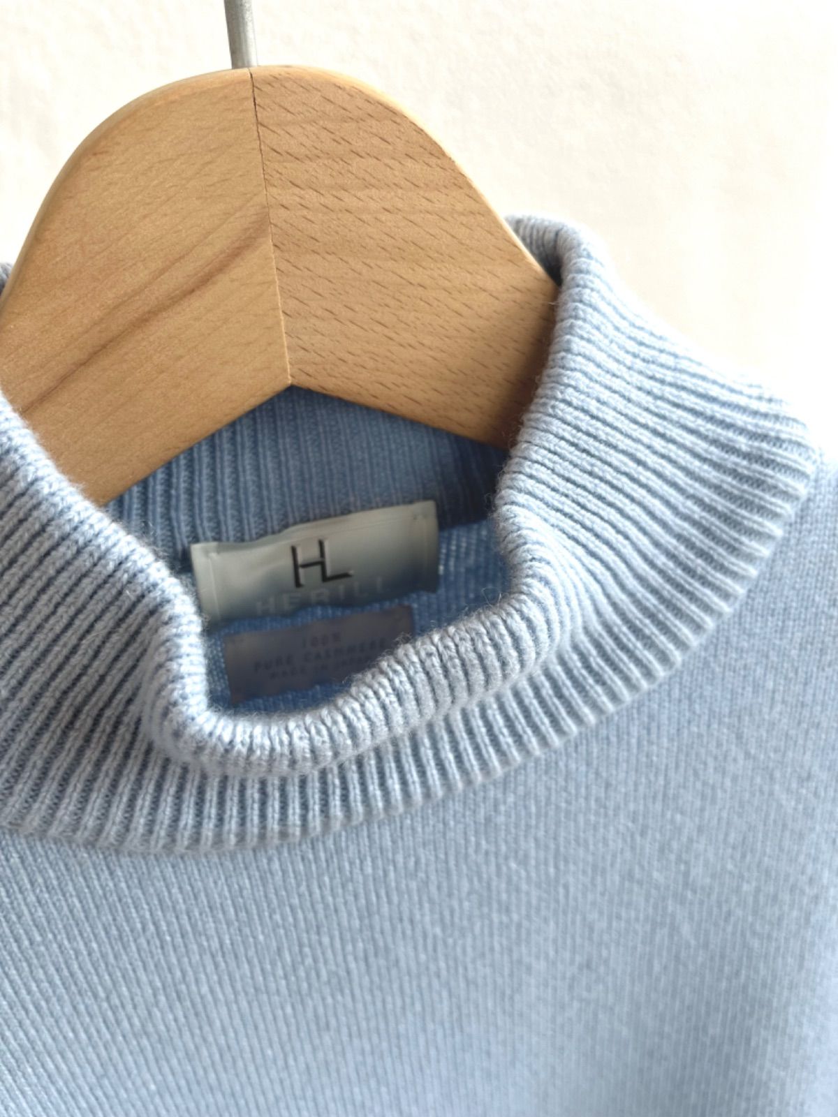 HERILL CASHMERE 畦CREW sweater knit COMOLI - 11月10日まで HERILL CASHMERE 畦CREW BLACK ヘリルの