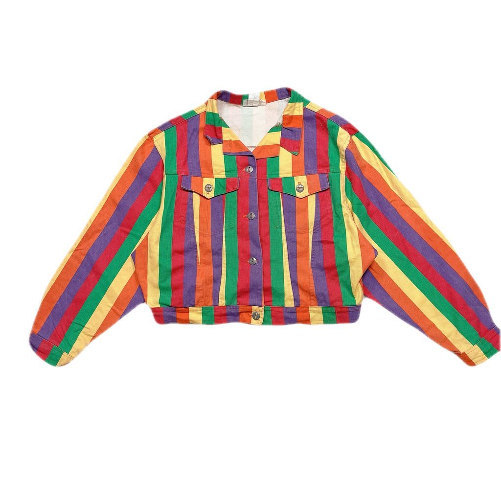 Levi's Lsize mulch stripe denim jacket マルチストライプ柄