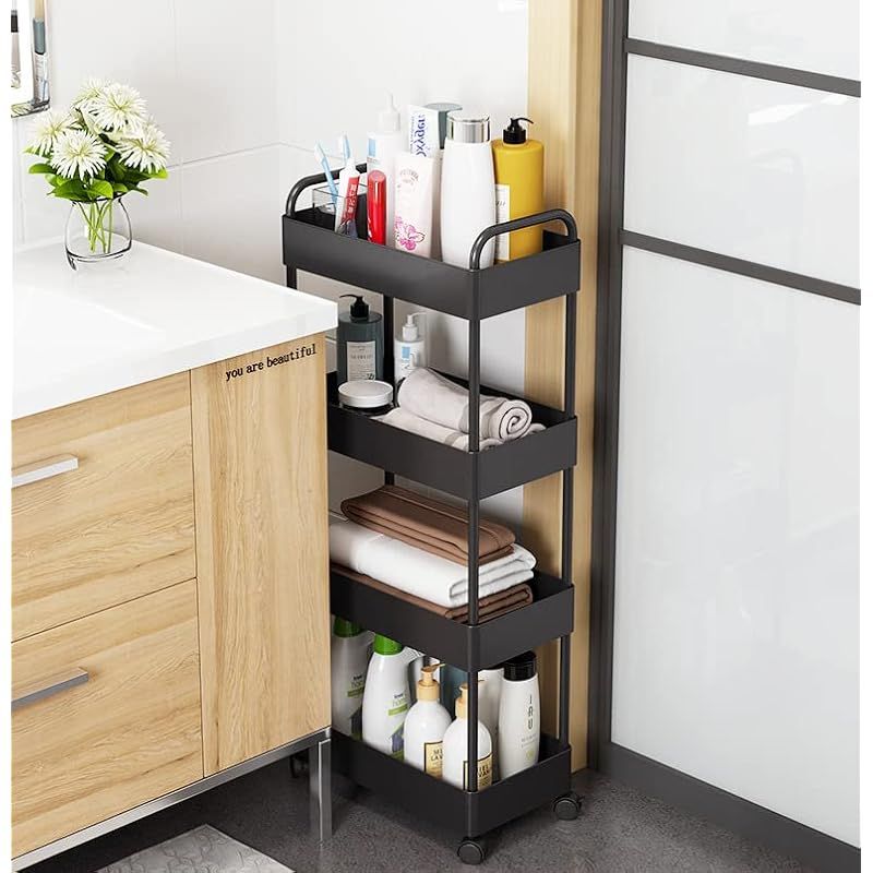 【used】たのメル便　隙間収納棚　4段引き出し　ホワイト　白 used】たのメル便 隙間収納棚 4段引き出し ホワイト 白