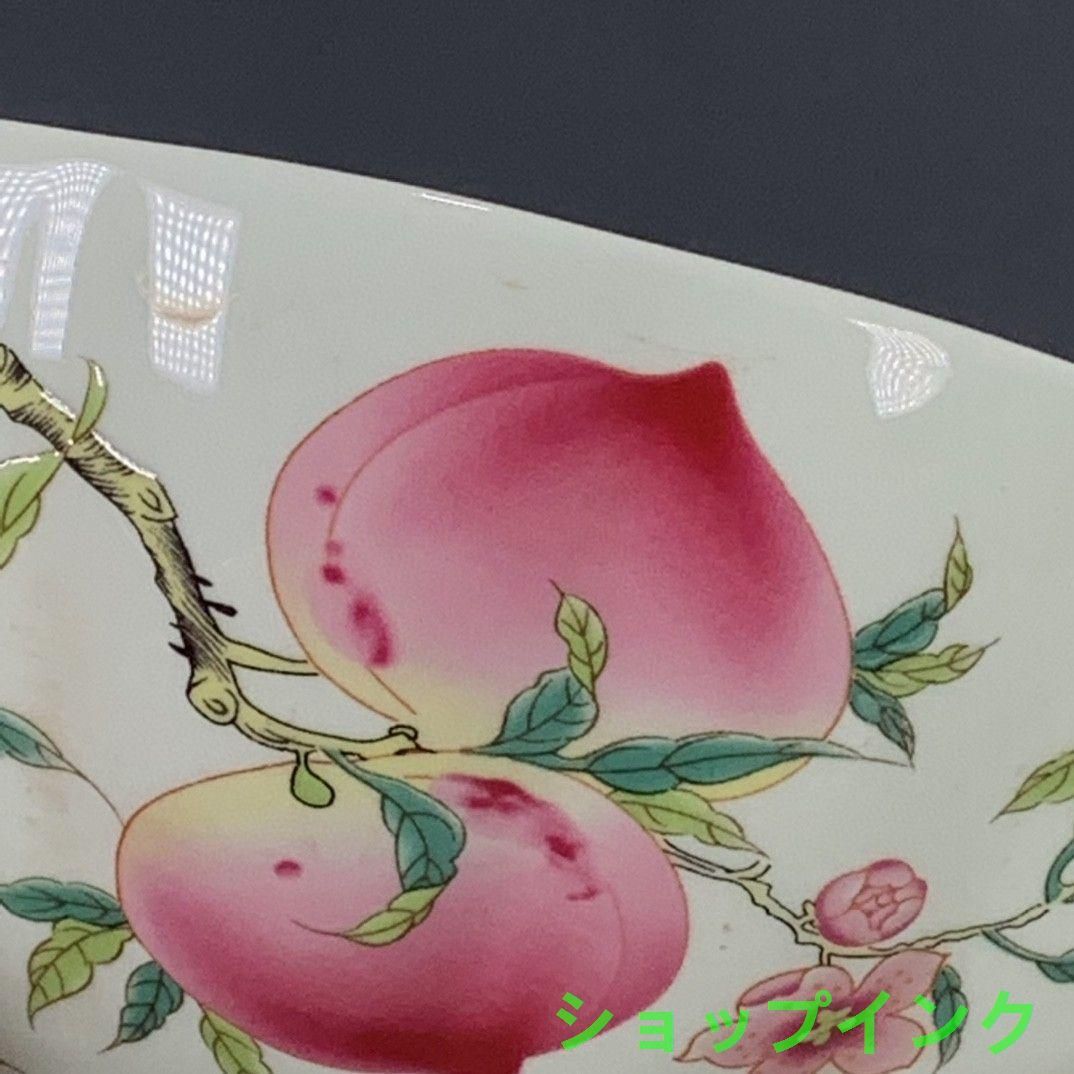 大清乾隆寿桃紋賞盤 景徳鎮 陶磁器 装飾品 現代工芸品 美術品 置物 大清乾隆寿桃紋賞盤 景徳鎮 陶磁器 装飾品 現代工芸品 美術品