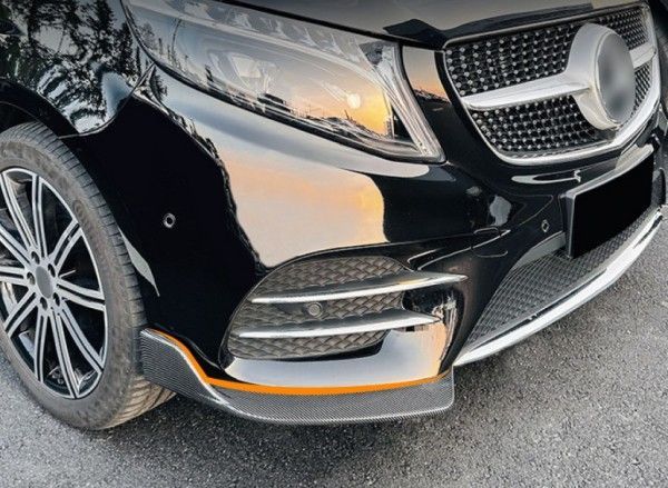 メルセデス ベンツ Vクラス W447 V260 AMG Line フロントバンパー エアロパーツ 風刀 ステッカー 外装改装パーツ 3D立体貼り 2色選択可