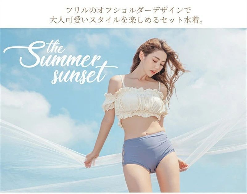 水着 レディース ビキニ セパレート オフショルダー タンキニ