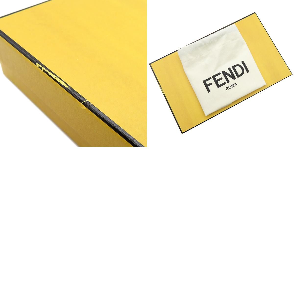 フェンディ FENDI 長財布 FENDI ロゴ ジップアラウンド ウォレット レザー イエロー ゴールド金具 黄 ラウンドファスナー   7M0210 【箱】【中古】