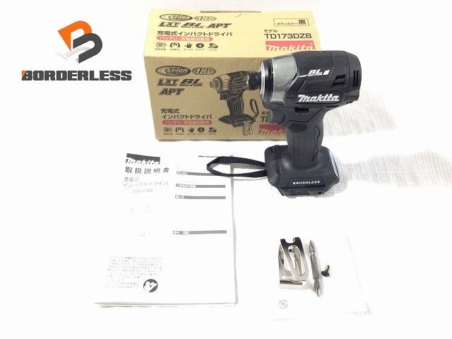 ♥品 makita マキタ 18V 充電式インパクトドライバ TD173DZB 黒|ブラック 本体のみ 電動工具 大工道具