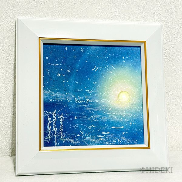 抽象画パステル 月海